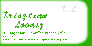 krisztian lovasz business card